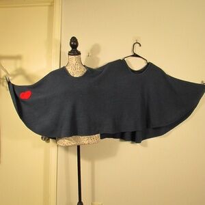 2 Headed Navy ❤️ Warm Festive Poncho